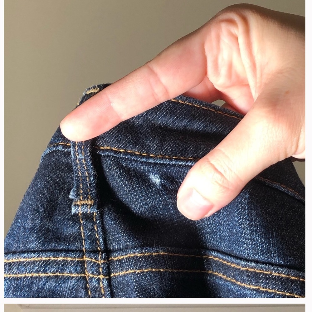 AG Brooke Bermuda Dark Denim Shorts Rolled Cuff 27 - Picture 3 of 6